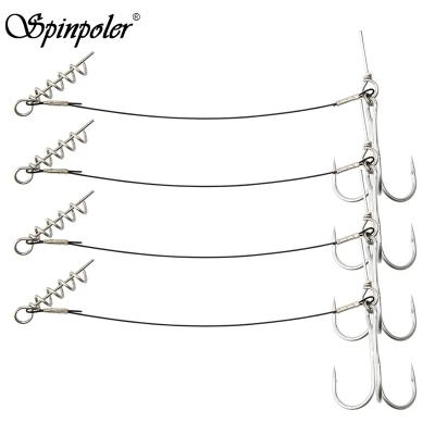 China Spinpoler Hooks Rig Stainless Steel Hooks Stringer Screw Connector Stitching Pike Hooks Wholesale Hooks Rig Stainless Steel Hooks Heddle for sale