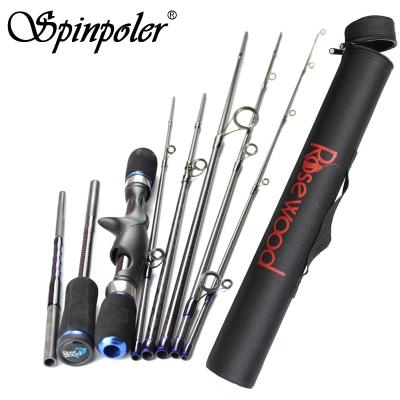 China Both Medium Use Spinpoler 8 Sections Wholesale Travel Rods 1.8m Spin Casting Portable Lightweight Fishing Rod 2.1m With Portable Case Bag for sale