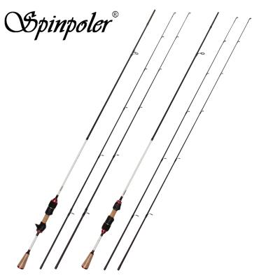 China Ultralight Carbon Spinpoler Cheap Price 7' Ultralight Fishing Rod 2.1m Dual Tip Light Carbon Spinning Casting Rod Carp Trout Fishing Poles for sale