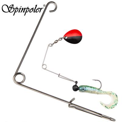 China Spinpoler Fishing Accessories Stainless Steel Spinnerbait Arm Swivel Connector Sea Jighead Combine And Soft Lure AM-SS for sale