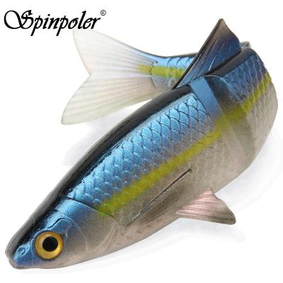 China Baitfish 3D Spinpoler 3 Soft Sinking Freshwater 7-0329-2 Saltwater Pike/Bass Fishing Bait 4.5g 9g 19g Sections Swimbait Lure for sale