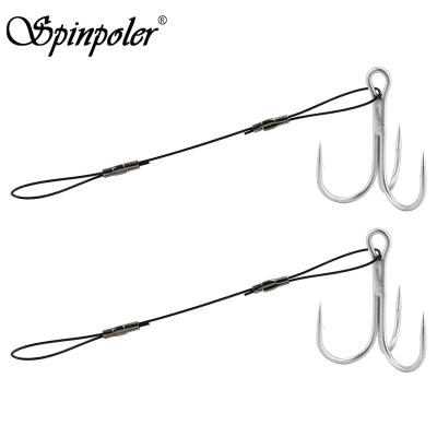 China spinpoler stinger fishing rig hook for big shad cente sea fishing hook #6 #1 #1/0 #2/0 sea fishing hook manufacturers spinpoler stinger fishing hook installation for sale