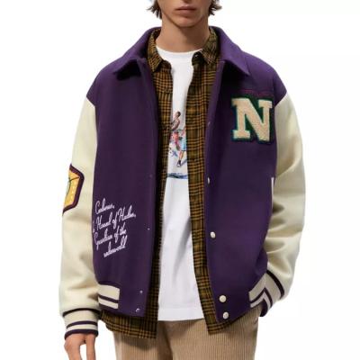 China Custom Wholesale OEM Spring Winter Vintage School College Mens Jackets QUICK DRY Coat Wool Letterman Bomber Baseball Jacket Man for sale