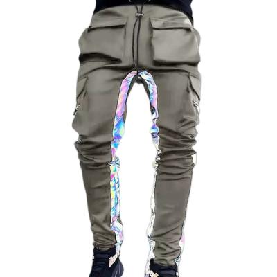 China Reflective Anti-Wrinkle Custom Cargo Long Casual Men's Pants Plus Size Multi-Waist Bag Mens Track Jogger Pants Streetwear Trousers For Men for sale