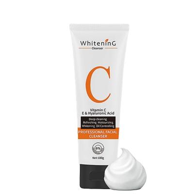 China Acne Treatment Low MOQ Private Label Vitamin C VC Oil Control Deep Cleansing Foaming Men's Face Wash for sale