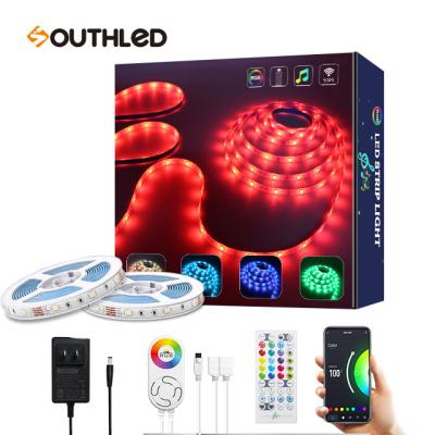 China Smart light band 5050rgb12v 40 light wifi tuya LANDSCAPE voice remote control rhythm music light guide set for home decoration for sale