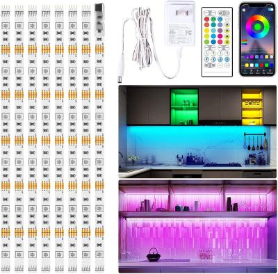 China Indoor RGB Under Cabinet Lighting Kit APP & Remote Control Led Strip Lights Music Sync Color Changing Led Lights For All Cabinet for sale