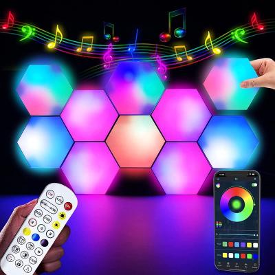 China Contemporary Hexagon Game Light Dreamy Color With USB Smart Home Light For Wall Decoration for sale