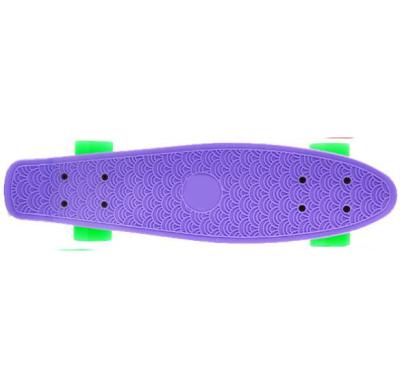 China PP+Aluminum Oh it's fun! Kids Fisher Skateboard, Max Load 55kg Deck, 4 PU PP Flashing Wheels for sale