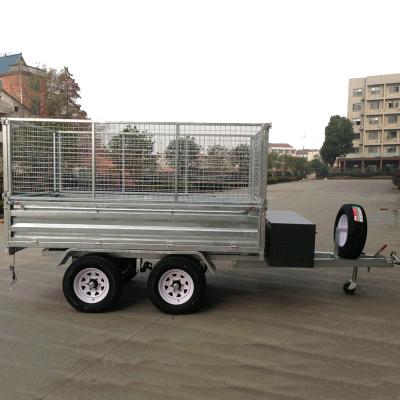 China Professional Car Trailer Axle Tilt Car Trailer With Double Cage for sale