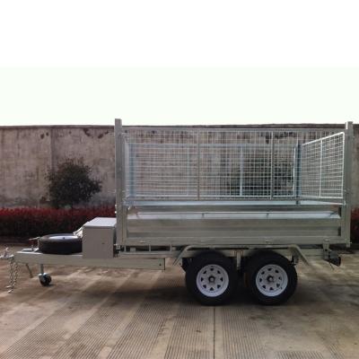 China Car Trailer 10*5Ft Hot Dip Galvanized Car Trailer With Hydraulic Discharge for sale