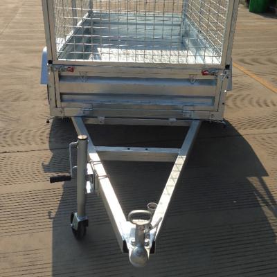 China Other Trailers New Design Hot Dip Galvanized Single Bolted Axle Cage Trailers for sale