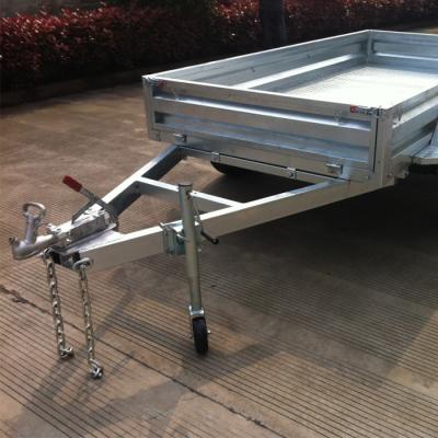 China Professional Truck Trailer 8X5 Double 4 Axle Galvanized Trailer for sale