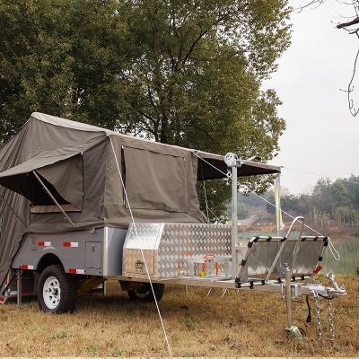 China China 2019 Auto Travel Trailer Off Road Camper Trailer With Tent for sale