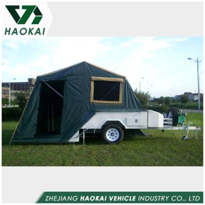 China Outdoor Camping Travel Trailer / Hard Floor Camper Cheap Price Family Tent Trailer for sale