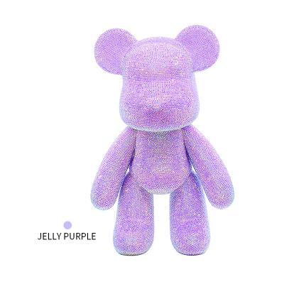 China Wholesale Color Modern Handmade Diamond Creative Custom Teddy Bear N-WJ001 Bear Art Crafts Girlfriend Gifts Holiday DIY Handmade Toys for sale