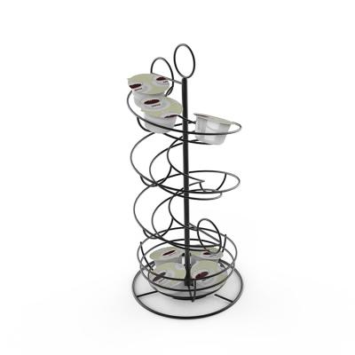 China Sustainable Custom S Shape Coffee Capsule Storage Rack Coffee Pod Tower Rack for sale