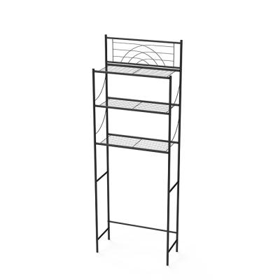 China 3 Layers Workable Over The Toilet Storage Organizer Rack Bathroom Metal Storage Shelf For Washing Machine for sale