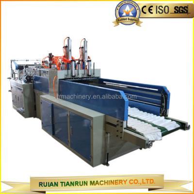 China Plastic Double Lines Bottom Sealing Bag Making Machine for sale