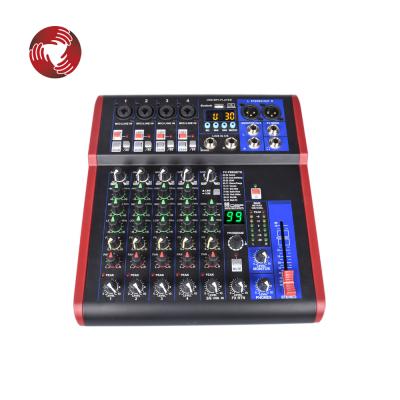 China 99 kinds Hot-selling 6 channel sound mixer console professional audio sound system for sale