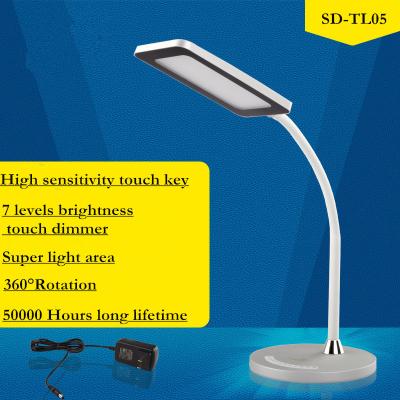 China Eye protection 360° rotation LED Table Lamps 7 levels brightness touch dimmer for sale