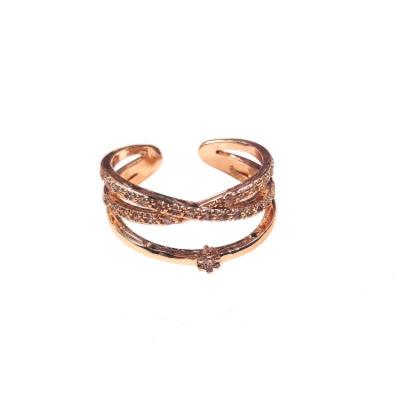 China Daily hop/hip/DJ personality wholesale geometric cross tail female avant-garde cold wind chic open index finger ring for sale