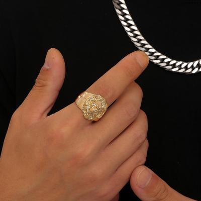 China Factory price punk cheap colorful stone female electroplate fashion delicate rings for man for sale