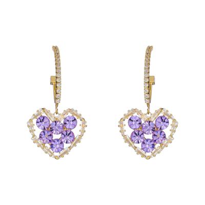 China CLASSIC factory wholesale women's 2021 jewelry and earrings exquisite heart-shaped earrings for sale