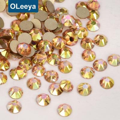 China Wholesale SS20 Flatback Around Flat Back Fake Stone Glass Stone Sunshine Nail Art Manufacturer for sale