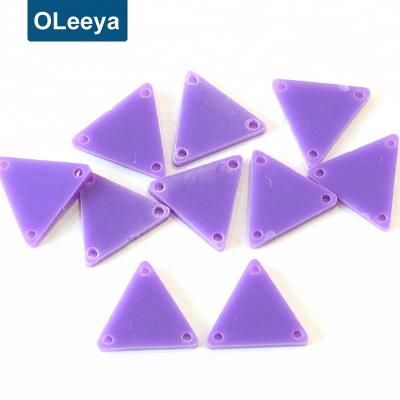 China New Flatback Item Amethyst Solid Color Plastic Sew On Rhinestones Resin Sew On Stones For Clothes for sale