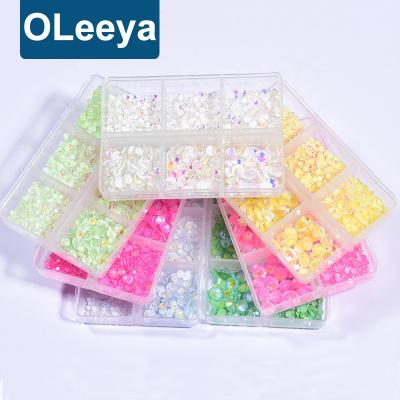 China High Quality Flatback Oleeya Color Crystals Hotfix Luminous Fake Stones New Non Wholesale For Nail Decoration for sale