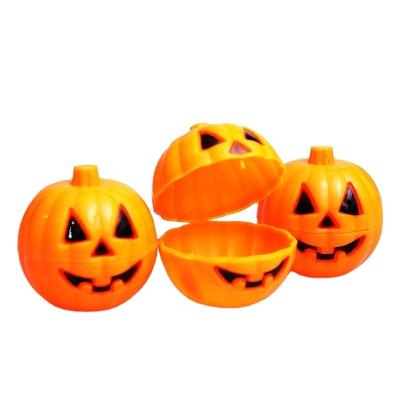 China Halloween Party Decoration Halloween Candy Box Pumpkin Shaped Lovely Plastic Funny Box Halloween Mini Gift Holder Props for sale