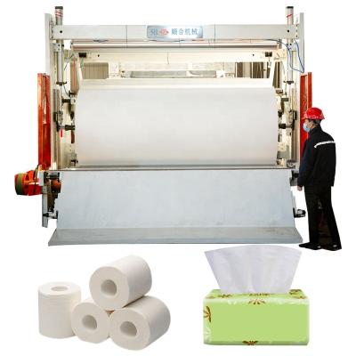 China Factory business high speed hemp pulp machine 1880 toilet paper machine for paper machinery for sale