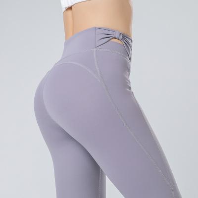 China Breathable New Design High Waist Yoga Pants Butt Lift Tummy Control Style Sportswear Women's Simple Yoga Gaiters for sale