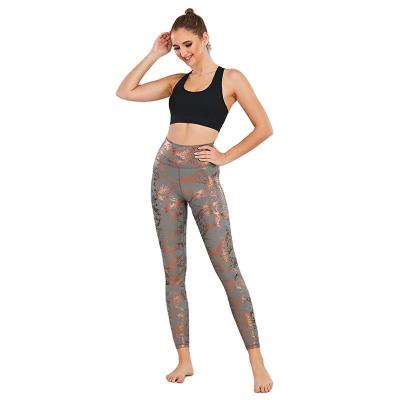 China 2021 Customs Private Label Breathable Bra And Leggings Snake Printed Fitness Sports Suit Women Yoga Sets for sale