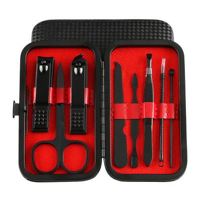 China 8/18-piece General Black Beauty Stainless Steel Manicure Nail Cutter Set Machine for sale