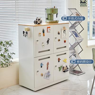 China Modern Children's toy storage rack with lock household baby supplies feeding table baby storage sorting box for sale