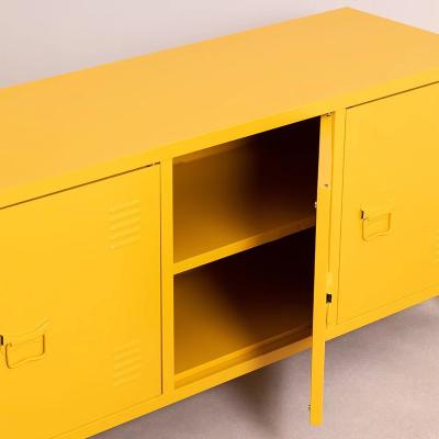 China Modern Home Storage Metal storage space Living Room furniture 6 drawers TV cabinet Modern metal lockers for sale