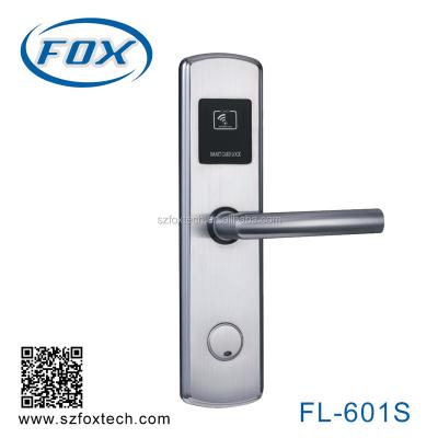 China High Quality Waterproof 304 Stainless Steel RFID Hotel Lock FOX Stainess Steel Hotel Key Card Lock for sale