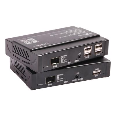 China Multimedia HDMI KVM Fiber Extender 10km HDMI Over Fiber Optic 4K HDMI Sender And Receiver With USB2.0 Hub KVM Extender for sale