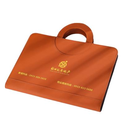 China Latest Goldbox Wholesale Custom Leather Document Bag Custom Packaging Custom Logo for sale