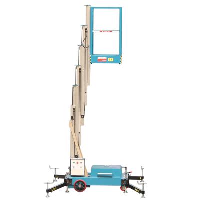 China Protable/Single Mast Manlift Plataforma Elevadora Work Platform Lifts Mini/Compact Hydraulic 10m Ladder for sale