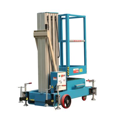 China Protable/mini/compact 6m aluminum alloy hydraulic compact vertical lift mast aerial work platform single man lift for sale