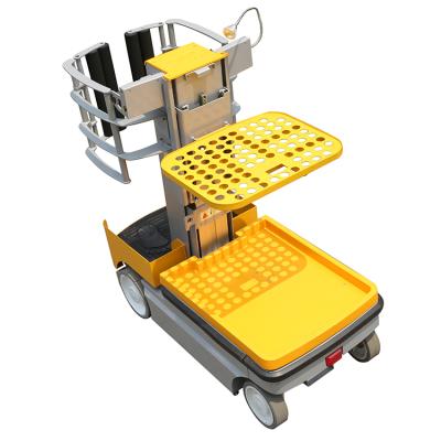 China Hotels Mobile Aluminum Electric Man Lift Order Picker Aerial Work Platform Lift Tables for sale