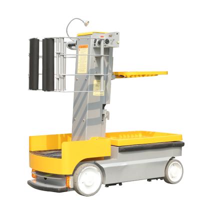 China Hotels 5 M Premium Quality Aluminum Mast Running Picker Self Propelled Electric Order Picker for sale