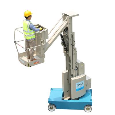 China Hotels Compact Light Floor Self Propelled Manlift Plataforma Elevadora Mini Electric Boom Lift for sale