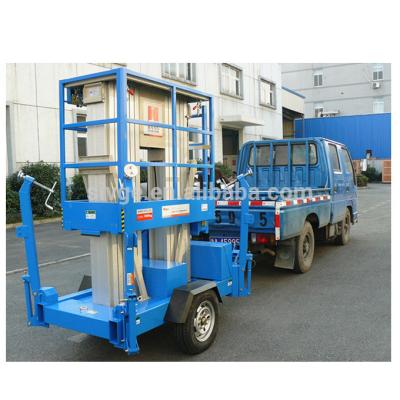 China 2021 New Hotels Hydraulic Aluminum Trailer Mounted Lift Aerial Work Platform for sale