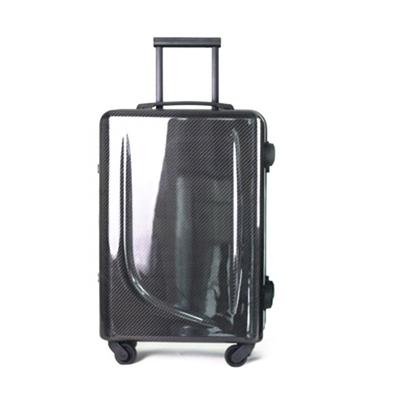 China Universal carbon fiber pull wheel case luxury commercial rod case for men and women 20 inch panel luggage for sale