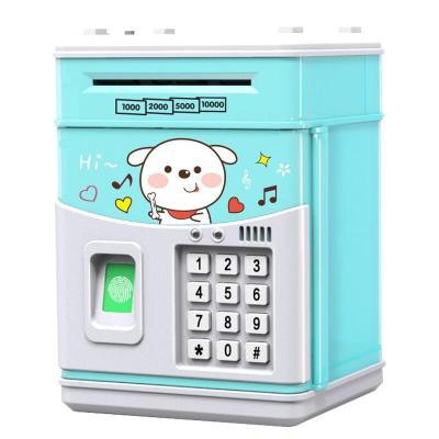 China Modern Electronic Money Box Toy Smart House Music Fingerprint Atmosphere Saving Bank Toy For Children for sale