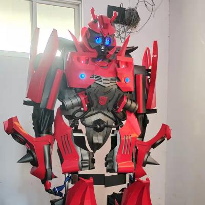 China Attractive Christmas Gift Promotion Red Robot Costume Transformer Robot Costume For Party Cosplay for sale